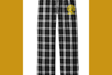 black & white plaid flannel pajama pants
