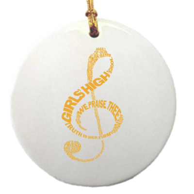 Ceramic Christmas ornament -flat
