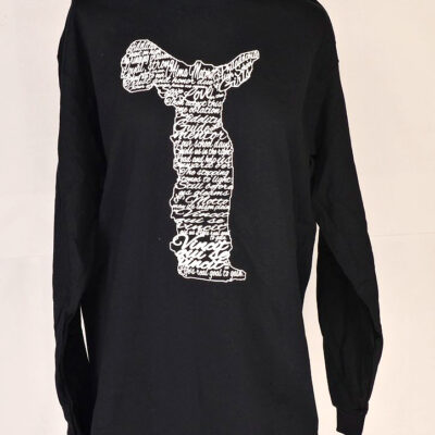 Winged Victory Tee, Long Sleeve - Black